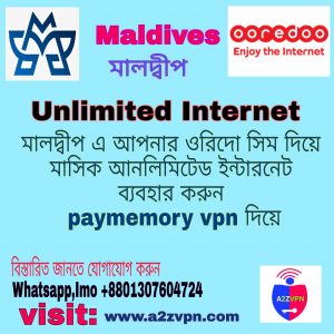 PayMemory vpn Now working Maldives ooredoo sim